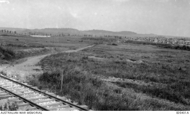 The ramparts at the north east corner of the town of Peronne (visible ...
