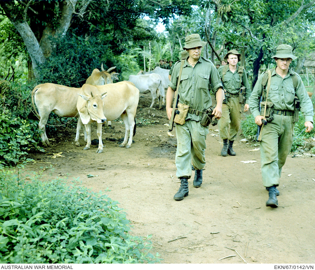 South Vietnam. 24 August 1967. Troops of the 1st Australian Task Force ...