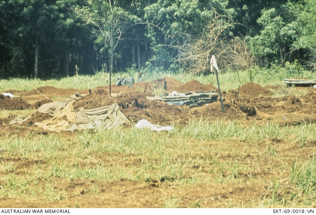 South Vietnam 1969 Digging In To Set Up Base Australian War Memorial