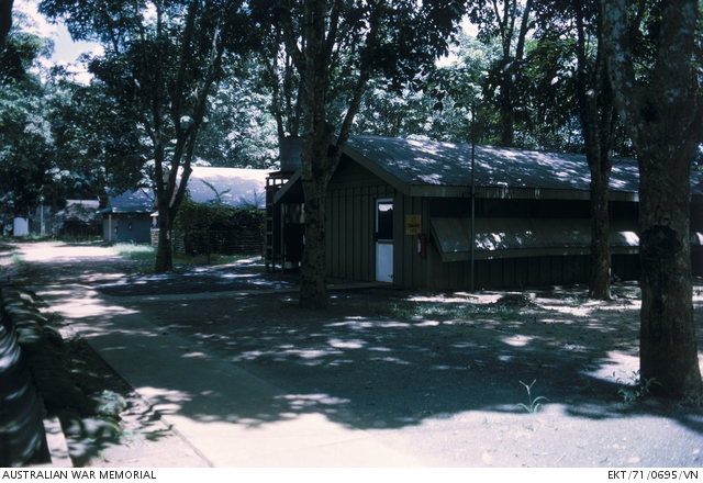 Nui Dat, South Vietnam. 1971. Exterior view of Commander 1st Australian ...