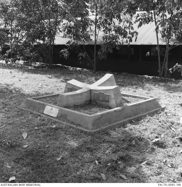 Nui Dat, South Vietnam. March 1970. A memorial to the dead of the 1st ...