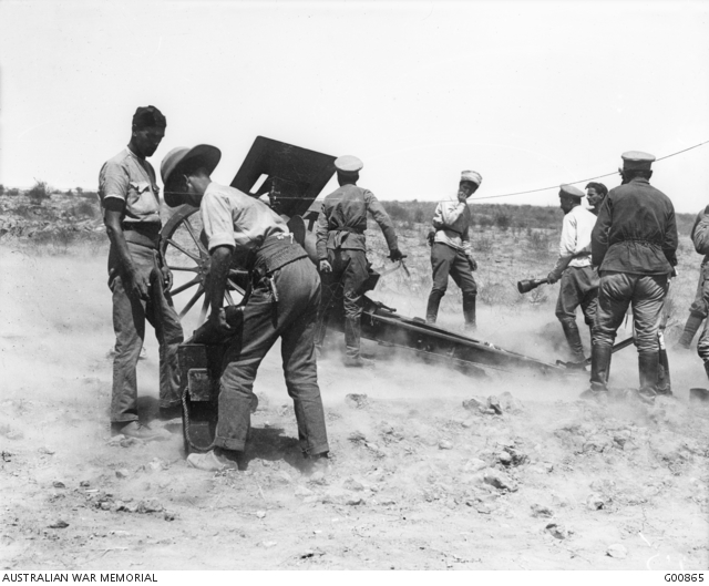 A RussoArmenian gun in action in the defences of Baku. Dunsterforce