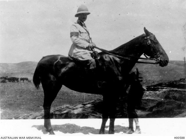 Lieutenant Colonel P J Kelly (mounted) when serving as General Staff ...
