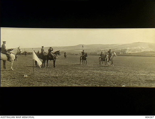 England. 1917-04-17. The start of a march past of Australian troops during  a Royal Review by His ... | Australian War Memorial
