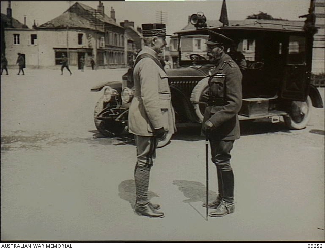 Albert, France. c. 1917. King George V from England (on the right) and ...