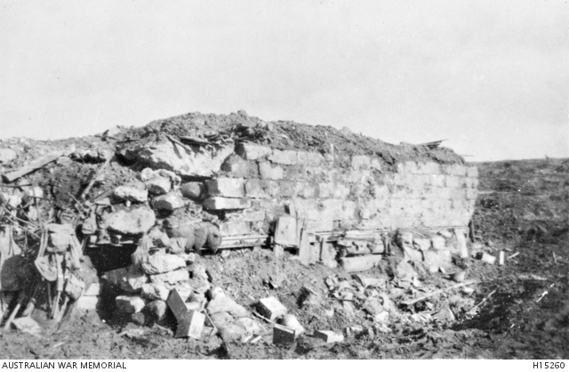 Broodseinde Ridge, Belgium. A pillbox used as a Headquarters by the 3rd ...