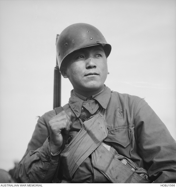 An informal portrait of an unidentified soldier from the Republic of ...