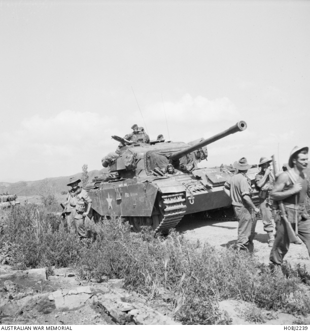 North Korea C 1951 A British Centurion Tank Moves North Of The 38th 