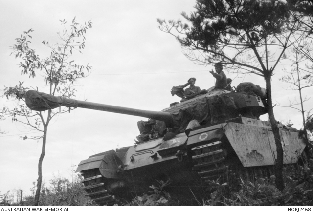 A British Centurion Tank Belonging To A Royal Tank Regiment Moves 