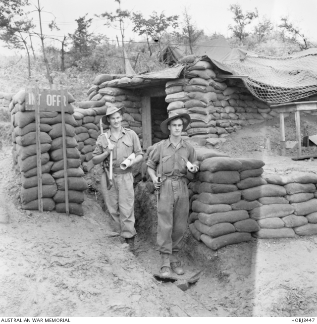 Two unidentified soldiers, probably from the 1st Battalion, The Royal ...