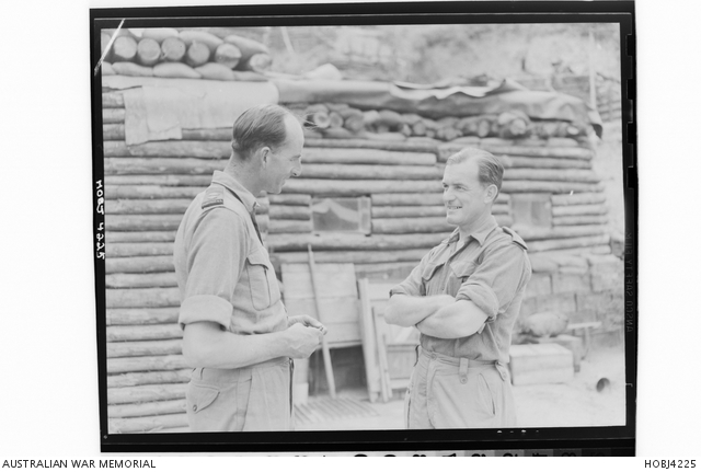 Two Commanding Officers outside the Command Post. They are, Lieutenant ...