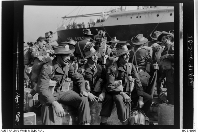 A happy group of members of the 2nd Battalion, The Royal Australian ...