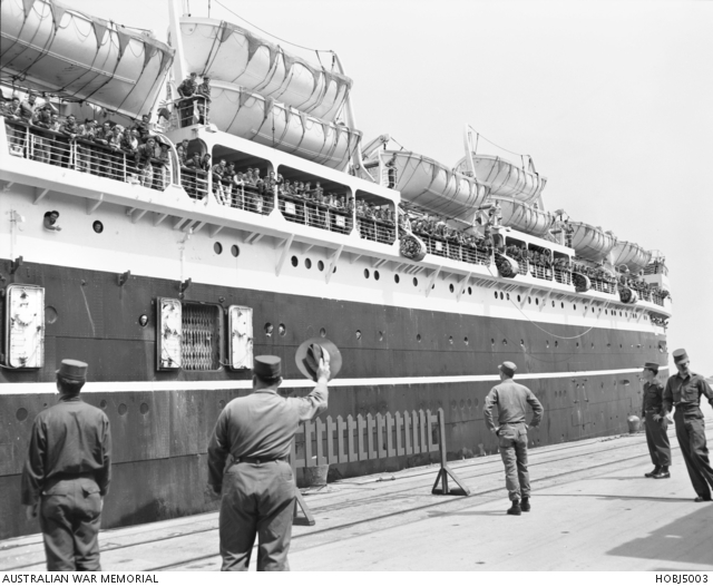 Pusan, Korea. 6 April 1954. After twelve months tour of duty in Korea ...