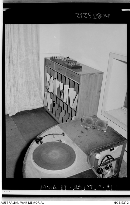 Kure, Japan. 5 August 1954. Corner view of the auditorium at the ...