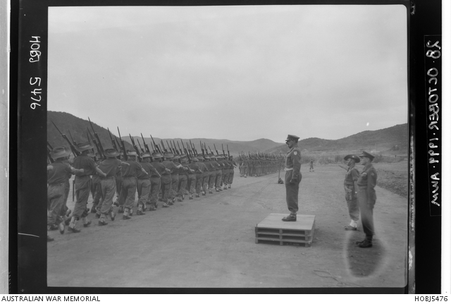 The 3rd Battalion, The Royal Australian Regiment (3RAR), march past ...