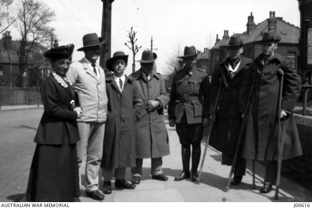 Mrs A T Sharp with Bombardier J F Harding, 55th Battery, Royal ...