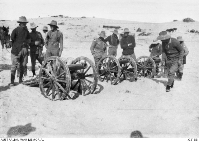 TURKISH GUNS - MOUNTAIN TYPE-CAPTURED AT MAGDHABA, PALESTINE. (DONATED ...