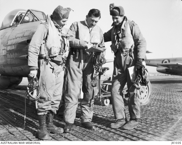 KIMPO, SOUTH KOREA. 1952-02. THE COMMANDING OFFICER NO. 77 SQUADRON ...