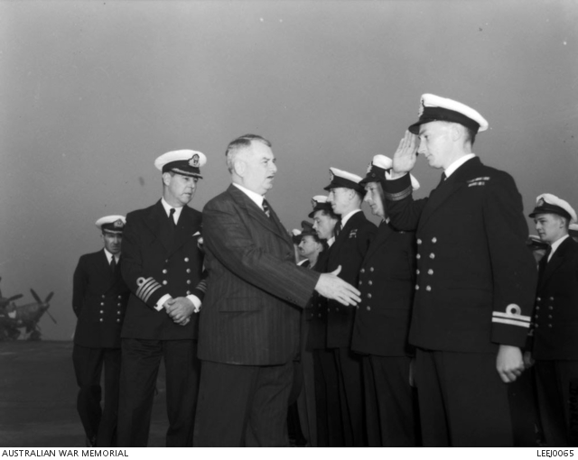 Josiah Francis, Australian Minister for the Army (right), is on a tour