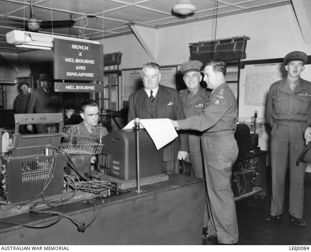Josiah Francis, Australian Minister for the Army (right), is on a tour