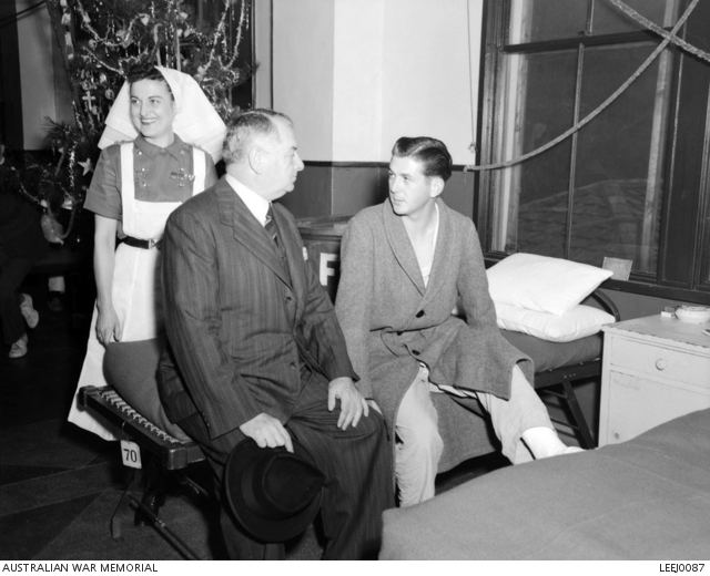 Josiah Francis, Australian Minister for the Army (right), is on a tour