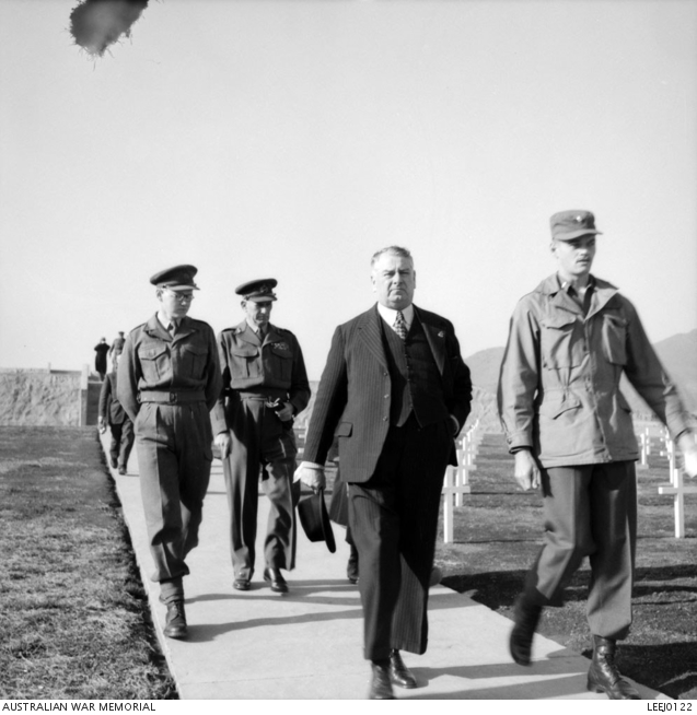 Josiah Francis, Australian Minister for the Army is on a tour of