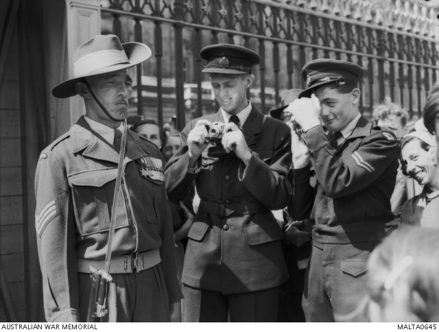Two members of 78 Fighter Wing RAAF on leave in London take a once in a ...