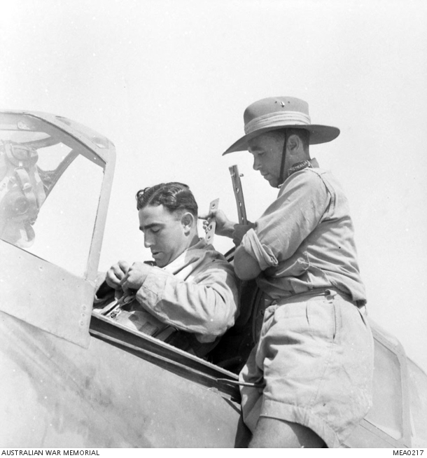 Malta. July 1943. Flying Officer Col Robertson, No. 450 (Kittyhawk ...