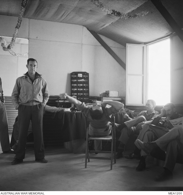 El Daba, Etypt. c. December 1943. Interior of the Ops room of No. 451 ...