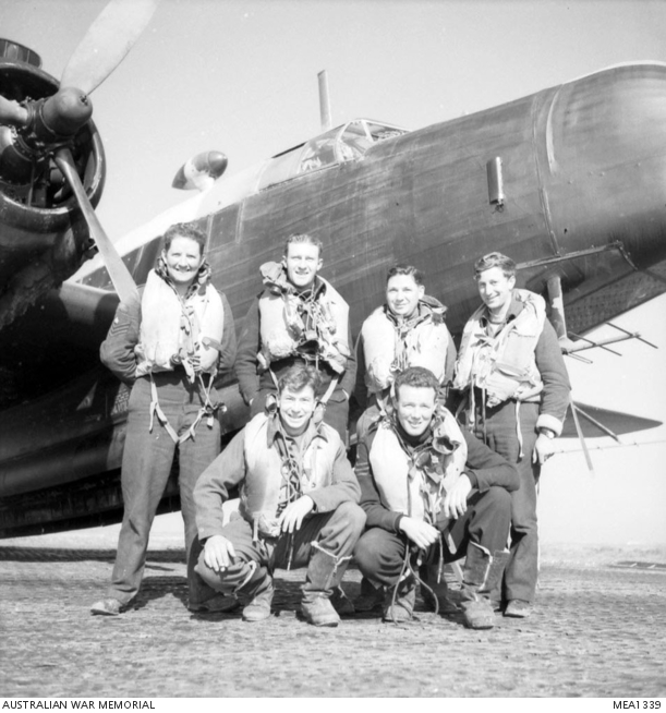 North Africa. c. 1943. Group portrait of aircrew members of No. 458 ...