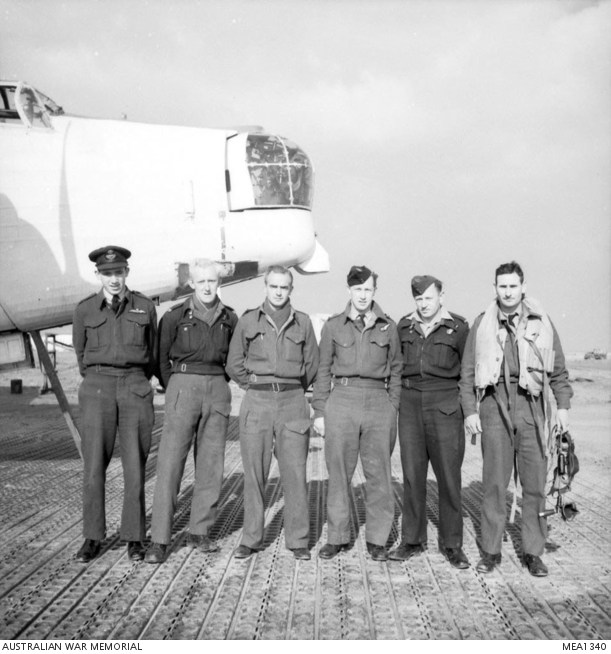 North Africa. c. 1943. Group portrait of aircrew members of No. 458 ...