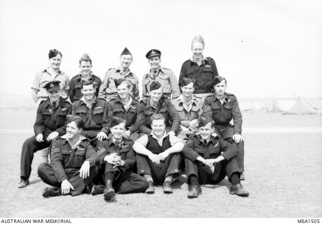 Italy. c. 1944. Group portrait of RAAF airmen who, as members of an RAF ...