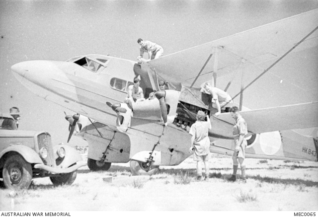 Monastir Tunis Tunisia C May 1943 RAAF Fitters Working On A De 
