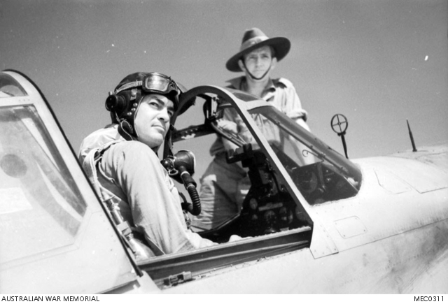 Kairouan, Tunisia. c. 18 April 1943. Pilot Officer Dick Rowe of Mosman ...