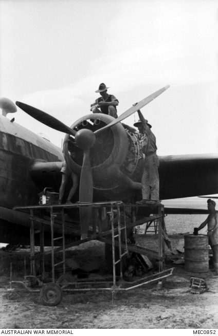 Western Desert. c. 1943. Fitters of No. 462 Squadron RAAF, which is now ...