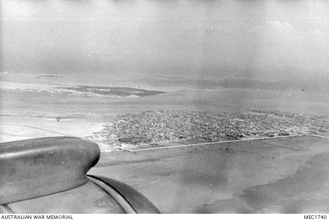 Bahrain, Persian Gulf. c. 1944. View from a Bristol Beaufighter ...