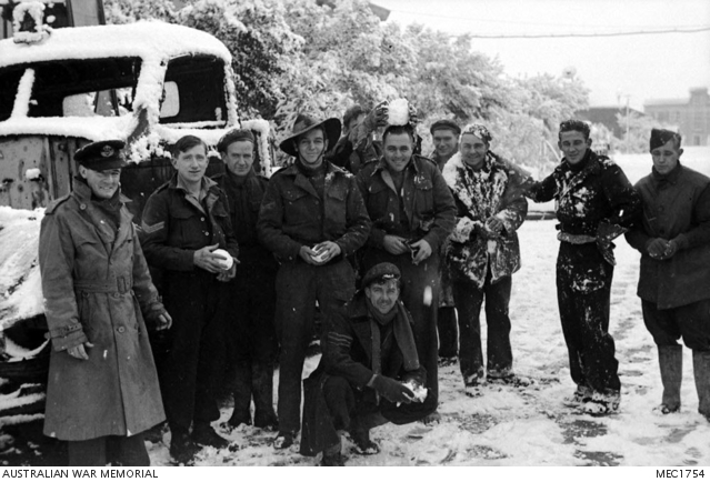Foggia, Italy. c. January 1944. Group portrait of members of No. 458 ...