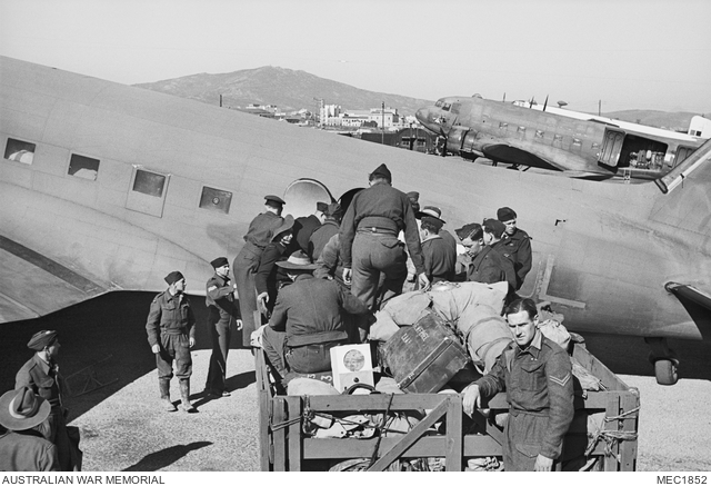 Gibraltar. 31 January 1945. Members of the ground crew of No. 458 ...