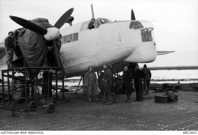 Bone, Algeria. c. 1943. Ground crew personnel of No. 458 Squadron RAAF ...