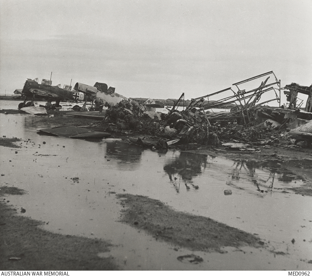 Derna, Cyrenaica, Libya. 1 December 1942. Part of the Derna airfield ...