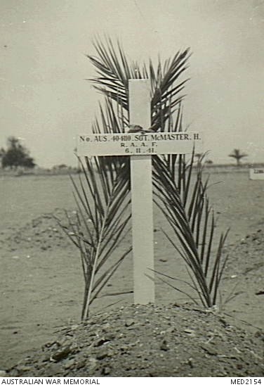 Egypt November 1941 A Cross And Palm Leaves Mark The Grave In The 