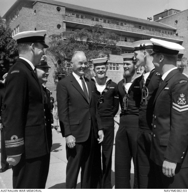 Mr Walter L Rice, United States Ambassador to Australia, speaks to ...