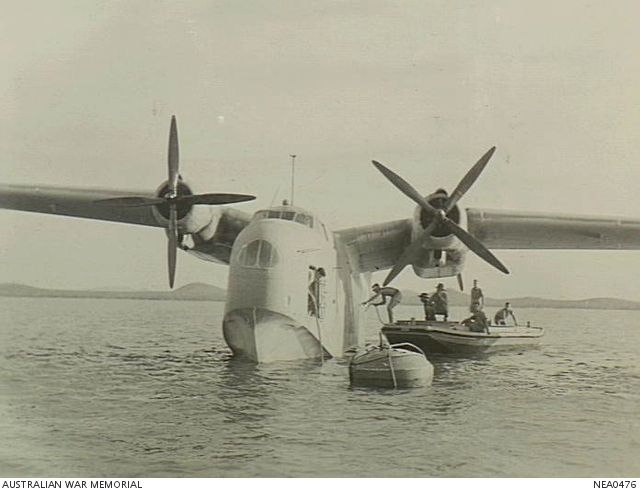 Bowen, Qld. 1944-05-09. At No. 1 Flying Boat Maintenance Unit frontal ...