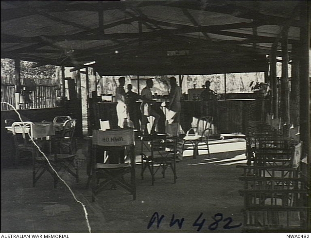 Darwin area, NT. c. 1943. Interior of the Officers Mess at Headquarters ...