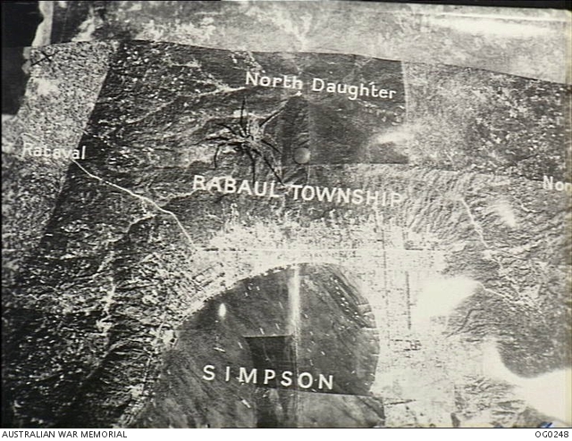 VIVIGANI, GOODENOUGH ISLAND, PAPUA. C. 1943-12-21. SPIDER OVER RABAUL ...