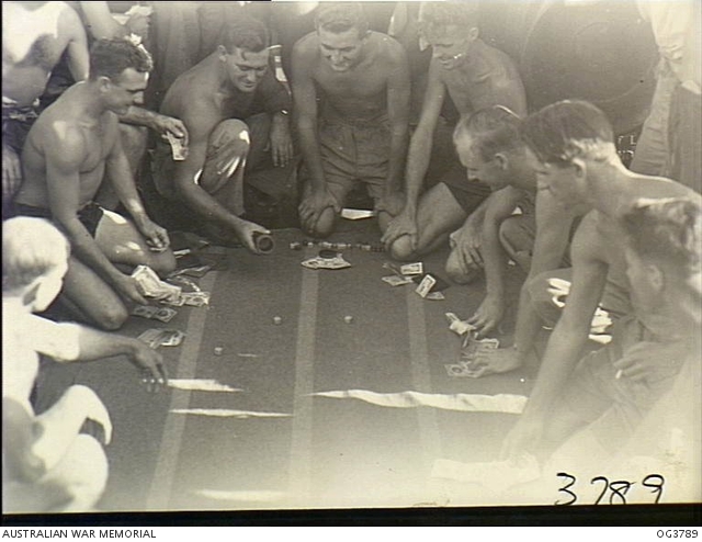 AT SEA EN ROUTE FROM LABUAN. C. 1946-02-19. RAAF VOLUNTEERS, FROM NO ...