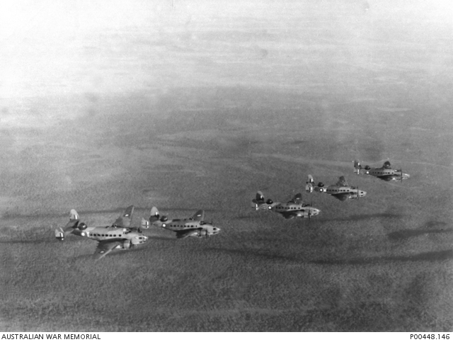 DARWIN, NT. 1943-04. LOCKHEED HUDSON BOMBER AIRCRAFT OF NO 2 SQUADRON ...