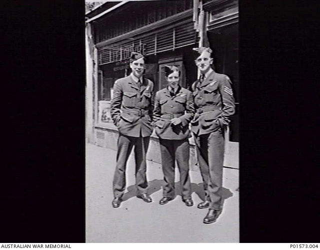 NEW YORK, USA. 1943-04-24. THREE MEMBERS OF THE RAAF, ALL FROM ...