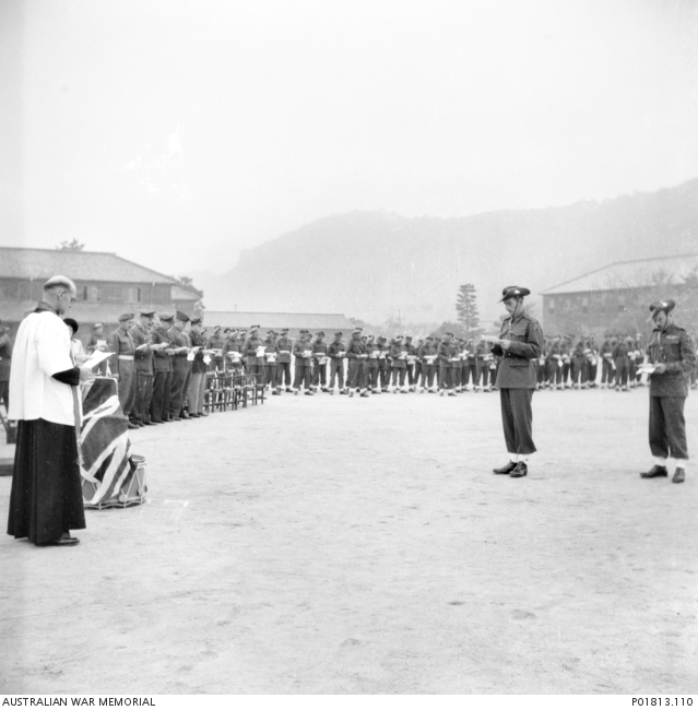 Okayama, Honshu, Japan, 1947-11-09. In the right foreground, Lieutenant ...