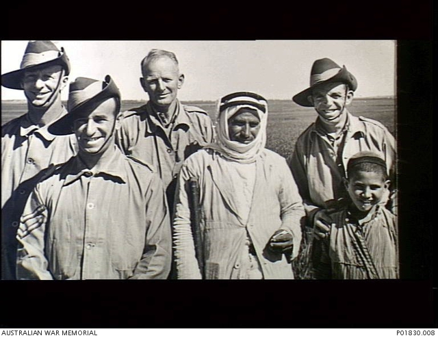 Palestine, 1941. Informal group portrait of four members of the 1st